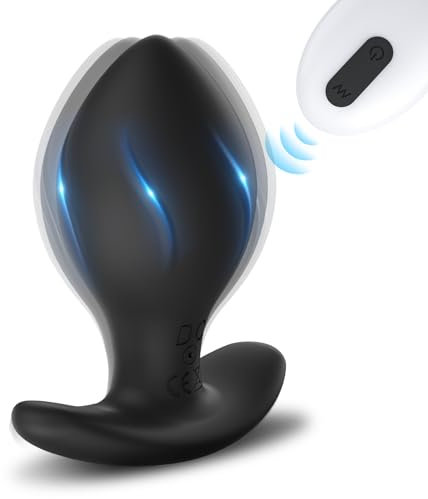 Meeteel Groß Analplug Analvibrator mit 10 vibrationsmodi Prostata Stimulation Vibration für Frauen Buttplug Fernbedienung Anal Plug Paarvibrator Erotik Sexspielzeug für Männer Frauen