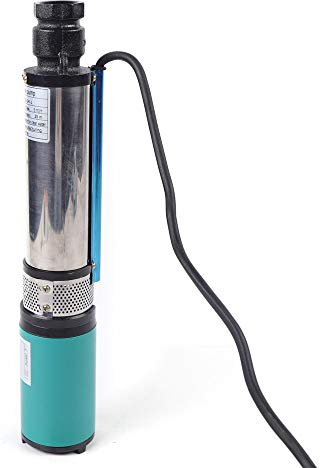 Donened – djupbrunnspump i rostfritt stål, soldränkbar pump 320 W 24 V, upp till flöde: 25 m, till flöde: 5 m³/h, djupbrunnspump för djuppump i brunnen jordbruk bevattning, 8 x 8 x 50 cm