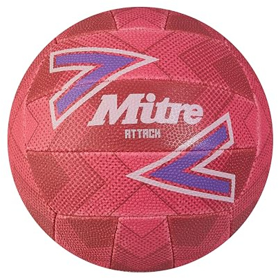 Mitre Attack Palloni da Calcio per Unisex Adulto, Rosa/Viola/Bianco, 4