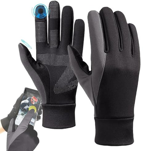 ZPW Fahrradhandschuhe Thermohandschuhe Winter für Damen und Herren, Warm Winterhandschuhe, Leicht und Winddicht Thermo Handschuhe für Klettern, Ski, Fahrrad, Wandern, Outdoor Sport (M)