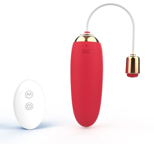 ZWFUN Vibrierendes Ei mit 10 Vibrationsmodi, leise & wasserdicht - Liebeskugeln & Vibrationsei Set für Frauen - Vibro ei mit Fernsteuerung für Unterwegs Sex Spielzeug für die Paare (Rot)