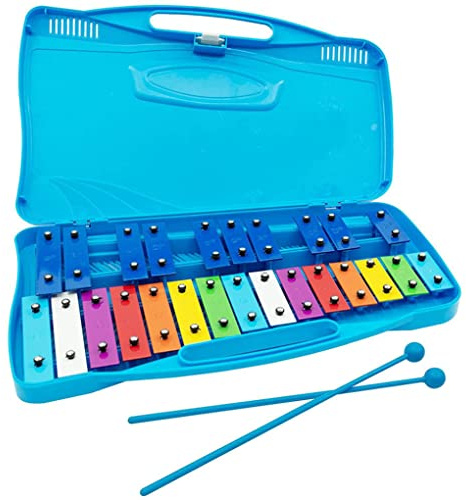 Xilófono de 25 notas con mazos cromáticos glockenspiel instrumento de percusión musical azul instrumento musical de percusión Glockenspiel