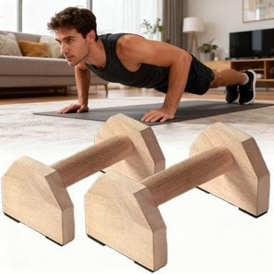 Supporto per flessioni, parallele, attrezzatura per calisthenics in legno per allenamento a mano, base antiscivolo, attrezzatura per allenamento a casa, impugnatura parallela, per allenamento della