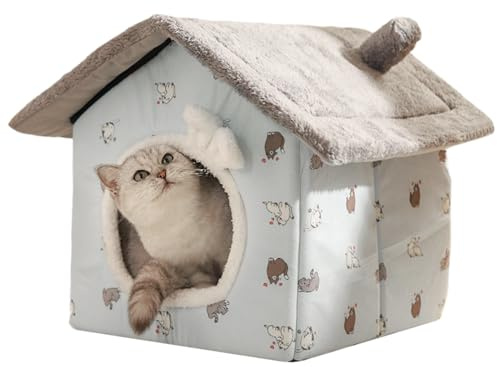 Cuccia per, per, Letto grotta per gattini, Posto per dormire al coperto per Cani Gattini Cuccioli, Materiale morbido peluche, Design leggero e portatile, Mobili rilassanti per i