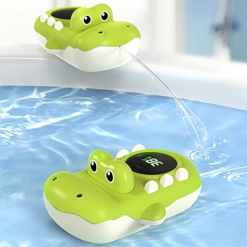 Floating Baby Bath Thermometer Toy, Shower Water Temperature Monitor | No Need Charge, BPA-Free Safe Material, Waterproof, Led Display, Baby Essentials for Newborn, for Children Infant Toddler