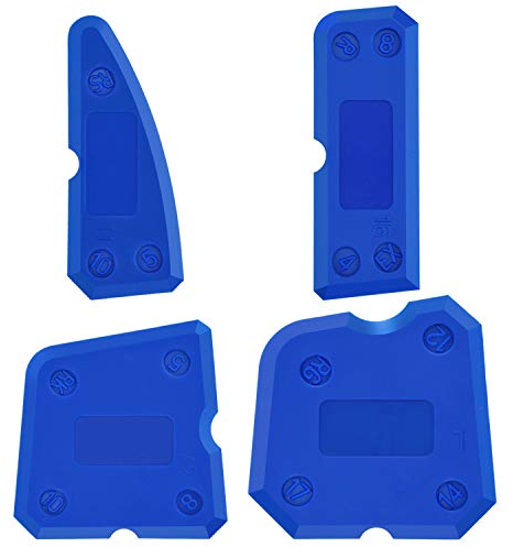 4 sztuki silikonowych narzędzi Caulking zestaw silikonowych uszczelek do masy uszczelniającej, uszczelnienie silikonowe przyłącze uszczelniające (niebieski)