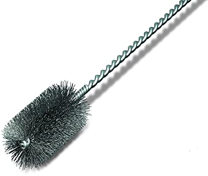 Lessmann Cepillo para calderas ø 35 mm con mango (para limpieza de calderas, cepillo de alambre de acero ondulado, longitud total 850 mm) 545311