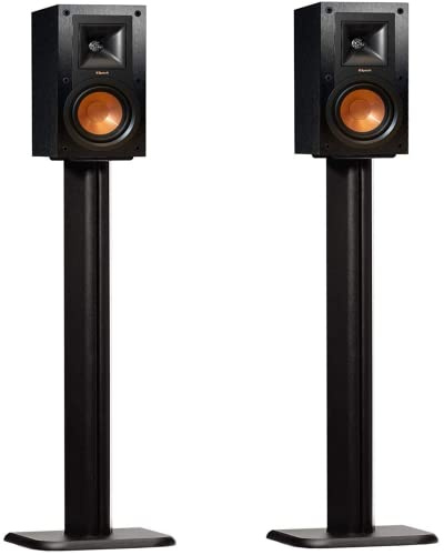 ECHOGEAR Universal Floor Speaker Stands - Vibration-Absorbing MDF Design Works with Klipsch, Polk, JBL & Other Bookshelf Speakers Or Studio Monitors - Includes Sound Iso Pads & Carpet Spikes
