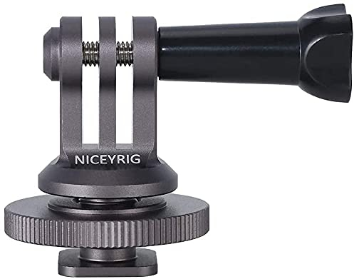 NICEYRIG Blitzschuh,Stativhalterung für Hero 9/8/7/6, AKASO Brave 7/6/4 V50X V50 Pro, DJI Osmo Action - 434