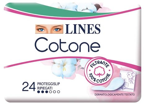 LINES COTONE SALVASLIP, assorbenti e proteggislip per piccole perdite, filtrante in cotone, delicato sulla pelle, ipoallergenico