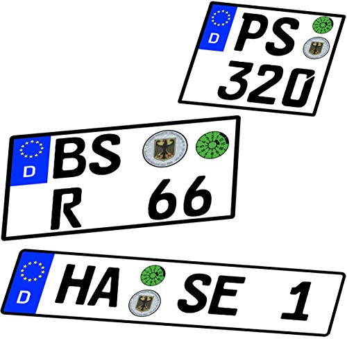 Wunschkennzeichen - Kennzeichen - 1/6-1/10-1/12-1/18-1/24-1/32-1/43-1/60-1/64-1/72-1/87 - Alles möglich - Auch Motorrad Nummernschild Wuns..