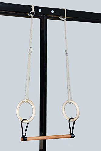ARTIMEX Trapezstange mit Ringen und Seile für Gymnastik und Fitness, Artikelnr. 1163-Stange