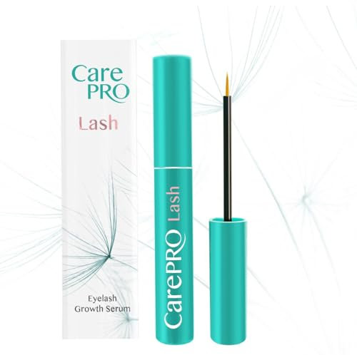 Siero per la Crescita delle Ciglia 4 ML (4 mesi)CarePro Lash +Lunghe+Folte+Forti+Scure-EyeLash Serum. Risultati Garantiti! Ideale anche per le sopracciglia