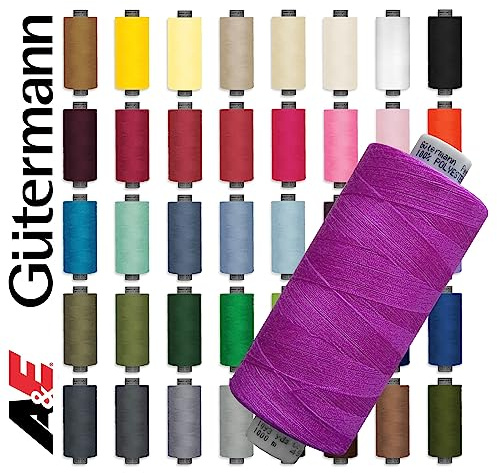 Nähmit - Gütermann PERMA CORE Nähgarnset - 40 Rollen á 1.000m - Allesnäher Garn Set Permacore + Gratis Farbkarte TOP Qualität für Schneiderei Hobbynäher und Designer