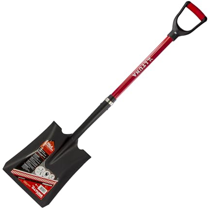 Pala de Jardinería de Alta Resistencia - 24 x 28 x 105 cm - Modelo 8541F - Capacidad Extrafuerte con Mango de Fibra de Vidrio - Ideal para Obra y Agricultura - Altuna