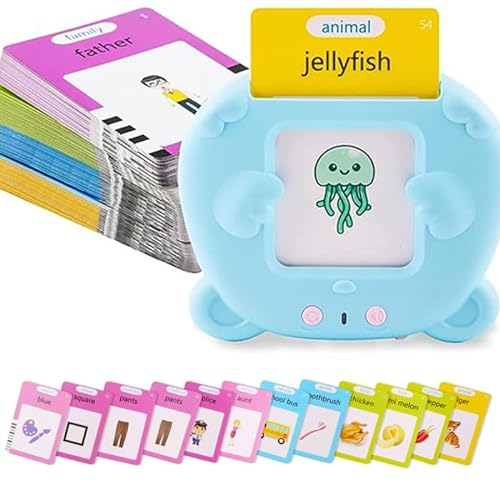 Sprechende Lernkarten Deutsch, Sprechende Flash Karten 112 Blätter 224 Wörter Interaktives Sprachspiele Deutsch für Kinder ab 2-6 Jahr Wörter Lernen Interaktives,Vorschule Geschenk Spielzeug