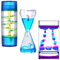 OSDUE Minuteur sensoriel Liquide, Liquid Motion Timer Bubbler, Lot de 3 Jouets sensoriels pour la Relaxation minuteur, pour soulager Le Stress Sablier, Cadeaux pour Adultes et Enfants