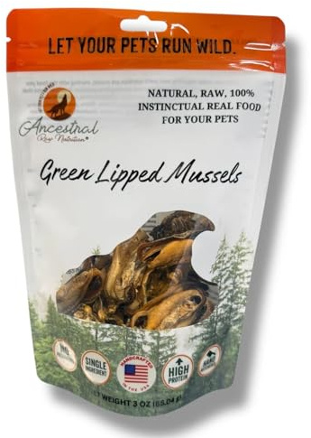 Ancestral Raw Nutrition Green Lipped Mussel Treats for Pets, Dehydrated, New Zealand