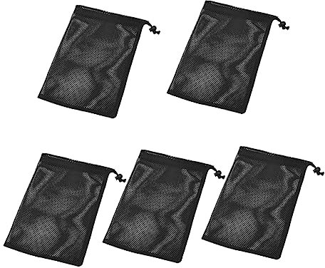 BESPORTBLE 5 Stück Netztasche Für Sportbälle Verschleißfestes Polyester Große Kapazität Kordelzug Tragbare Outdoor Balltasche