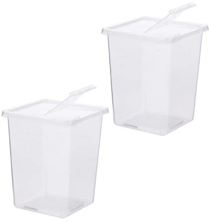 COSMEVIVI 2stücke Mini Reptilien Zuchtbox Transparente Terrarium Aufzuchtbox Für Eidechsen Schildkröten Schlangen Und Insekten Praktische Transport Futterbox Mit Guter Belüftung