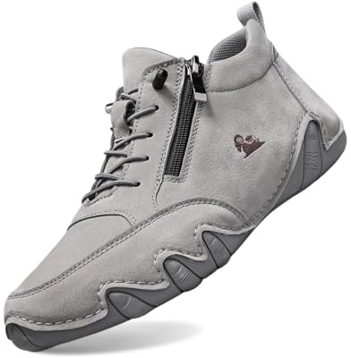 Dasongff Bottes d'Hiver Barefoot Cuir Imperméable Confort Chaleureux avec Semelle Antidérapante Taille