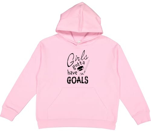 inktastic Girls Gotta Have Goals- Hockey Player Youth Hoodie Sweatshirt Youth Medium (10-12) Pink 2de94
