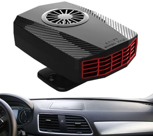 Calentador Eléctrico para Coche | Calefactor Portátil Antivaho | Ventilador Calefactor Eléctrico Giratorio Para Ventanillas De Coche - para Camioneta Pickup SUV RV Sedán Dormitorio Baño Acampada