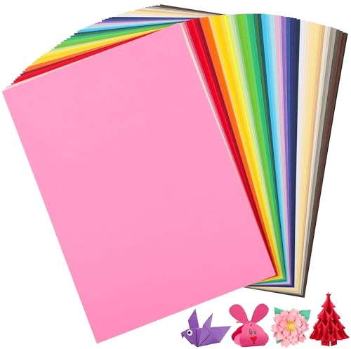 60 Sheets Colored Cardstock 60 Colors Construction Paper A4 Size | PENPRIS Card Stock Double-sided Scrapbook Paper for DIY Project Scrapbooking Supplies PAP18MX3