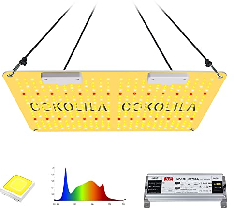 COKOLILA Vollspektrum 2000w Led Grow Lampe, Wasserdicht Pflanzenlampe Led mit 444pcs SMD Leds, IR Grow Light für 3x3ft Innen Wachsen Zelt Samen Knospe Pflanze Gemüse und Blume