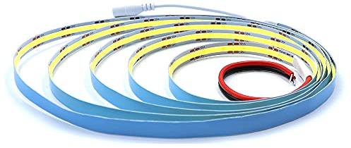 Arotelicht COB LED Streifen 12V 2m kaltweiß 6000K LED Strip 320LEDs/m FCOB LED Band Dimmbar ohne Netzteil Hohe Dichte Lichterkette IP20 für Schlafzimmer Küche Home Innendekoration ohne Netzteil
