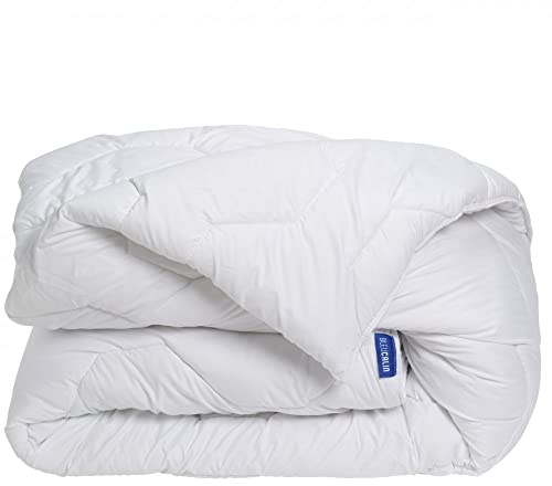 Bleu Calin Couette Hotel - Gonflante et Extra Chaude - 500g/m2 - Enveloppe 100% Coton qualité Percale - 220x240cm