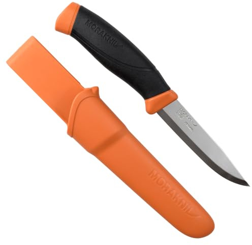 Morakniv Outdoor Messer mit Scheide - Mora Companion S - 1-Pack - Jagdmesser Feststehende Klinge aus Edelstahl - 2,5 mm - Hergestellt in Schweden - Survival Messer für Camping & Jagd