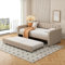 Moimhear Sofabett, 90x200cm, Tagesbett, mit ausziehbares rollbett, großer Stauraum (Dunkelbeige)