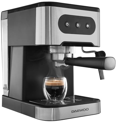 Daewoo 20bar Espresso Coffee Maker With Steam Wand, Barista Quality Coffee, For Ground Coffee