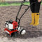 DAOHHFO 52CC Gartenfräse Benzin 2-Takt-Rasenboden bodenhacke 3 PS Motorhacke Benzin B x L（35×10CM） 7000R/Min Höhenverstellbare für Landwirtschaftliche Betriebe, Obstgärten und Gärten