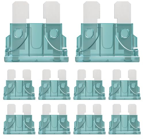 ALLECIN 50 Stück 1A Standard KFZ Sicherungen 1Ampere Autosicherungen Standard 1Amp Flachsicherungen Stecksicherungen Auto Sicherung für Wohnmobil LKW PKW