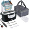 JIAKANUO Electric Lunch Box Food Warmer Portable Lunch Microwave Bento Box with SS Container 1.5 L Leak Proof, 230V/12V/24V for Car/Office/Trunk 3 in 1 with Fork&Spoon＆Insulated Lunch Bag (Black)