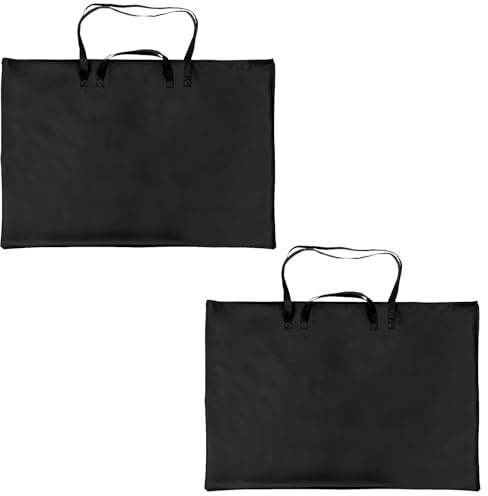 MUXHEL Juego de 2bolsas de transporte para tablero dedibujo, 95 x 65 cm, carpeta A1, impermeable, arte A1, Negro
