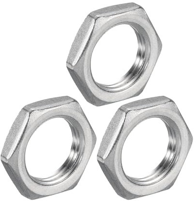 QUARKZMAN 3pz Dado Esagonale per Raccordo a Tubo in Ghisa, Dado Esagonale in Acciaio Inossidabile 304 PT 1/2 Filettatura Femmina per Fissaggio Idraulico, Idropulitrice