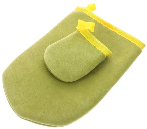 IWOWHERO Moufles Applicateurs Auto-bronzants Verts en Tissu Application Luxueuse et Protection Solaire Lors de Soins Estivaux