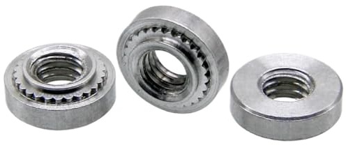 Dado autobloccante in acciaio inossidabile 304 zincato Dado a pressare M2 M2.5 M3 M4 M5 M6 M8 M10 Dado a spina Elementi di fissaggio for macchine utensili(Aluminium alloy,M6-0 (10Pcs))