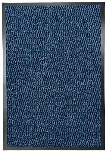 Suprano Door Mats Indoor 90cm x 300cm Blue, Washable indoor Outdoor Rugs Matts, Heavy Duty Non-slip Entrance Mat, Super Absorbent Front Door Mat Kitchen Hallway Bath Barrier Rugs (Blue, 90 x 300cm)