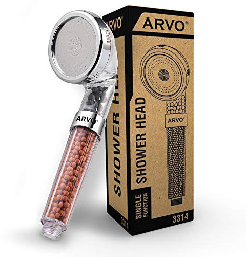 ARVO Shower Head Single Mode Function, Ionic Shower Head Handheld Filter with Low Water Pressure & Water Saving