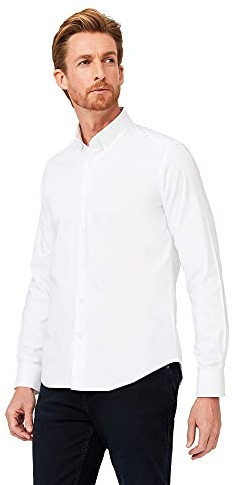 KIGILI Oxford Shirts for Men - Smart Casual Long Sleeve Slim Fit Button Down Collar 100% Cotton Shirts