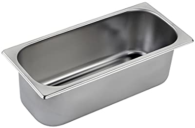 LACOR 66172, bac, plateau en acier inoxydable 18/10, conserve la glace, bords profilés, empilable, passe au lave-vaisselle, 360 x 165 x 120 mm