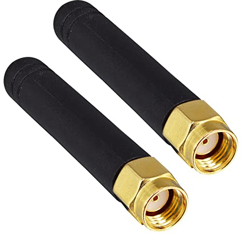 BOOBRIE 2,4 GHz 5,8GHz MiNi Antena WiFi 2DBi de Enrutador WLAN Antena 4G Exterior Conector RP-SMA Macho 5CM Doble Banda para Enrutador Antena Desmontable Amplificador WiFi Expansor Alcance Inalámbrico