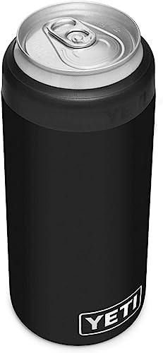 YETI Rambler Colster Slim, Stainless Steel Can Insulator, Black, 250 ml