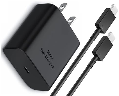 45W USB C Super Fast Charger with 6FT Type C Charger Cable Samsung Charger Super Fast Charging for Samsung Galaxy S25 S24 S23 S22 Plus/Ultra/FE,Z Fold,Z Flip,Note 20/10,A16,A15,A55,A56,A26,Galaxy Tab
