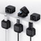Tuocal 6 Pack Cable Clips Tidy, Magnetic Cord Organizer Holder Desk Cable Clips Management Strong Self Adhesive Desk Wire Tidy for Nightstand Kitchen Appliances Office Supplies, Black