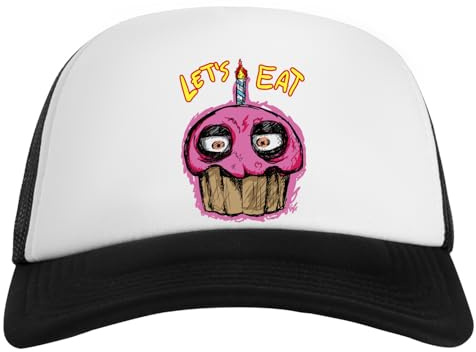 FNAF Cupcake Gorra Baseball Snapback Niño Unisex Blanca